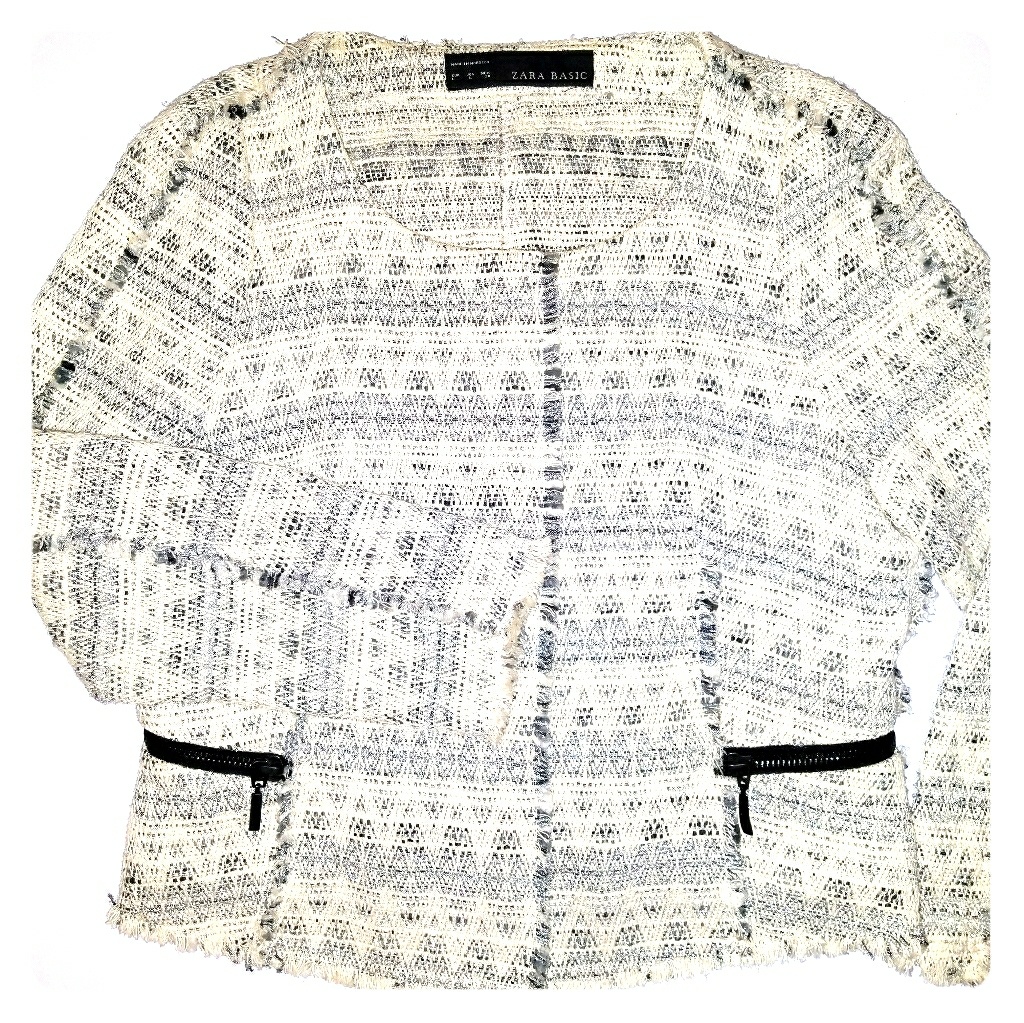 Zara Basic Fringe Silver Jacket